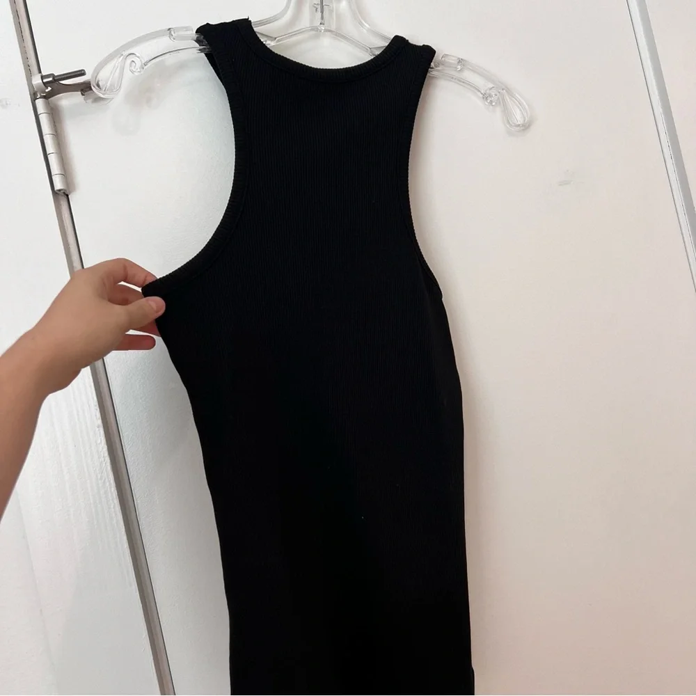 Agolde Bea Cutaway Tank Ribbed Black - Picture 7 of 10
